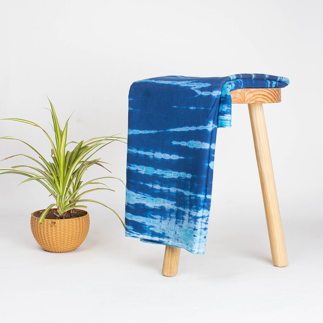 Indigo Blue Tie Dye Shibori Fabric