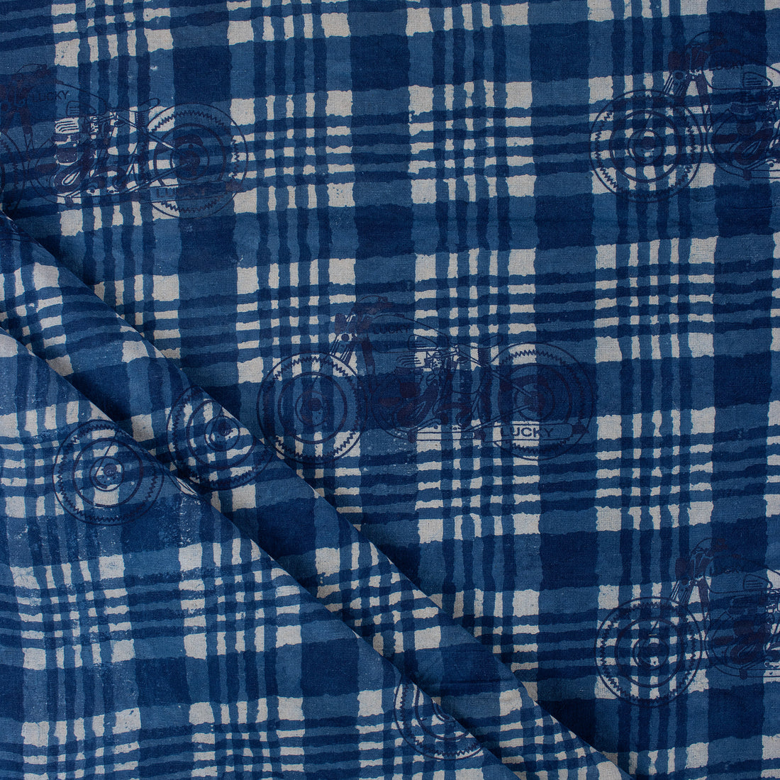 Indigo Cotton Yard Fabric