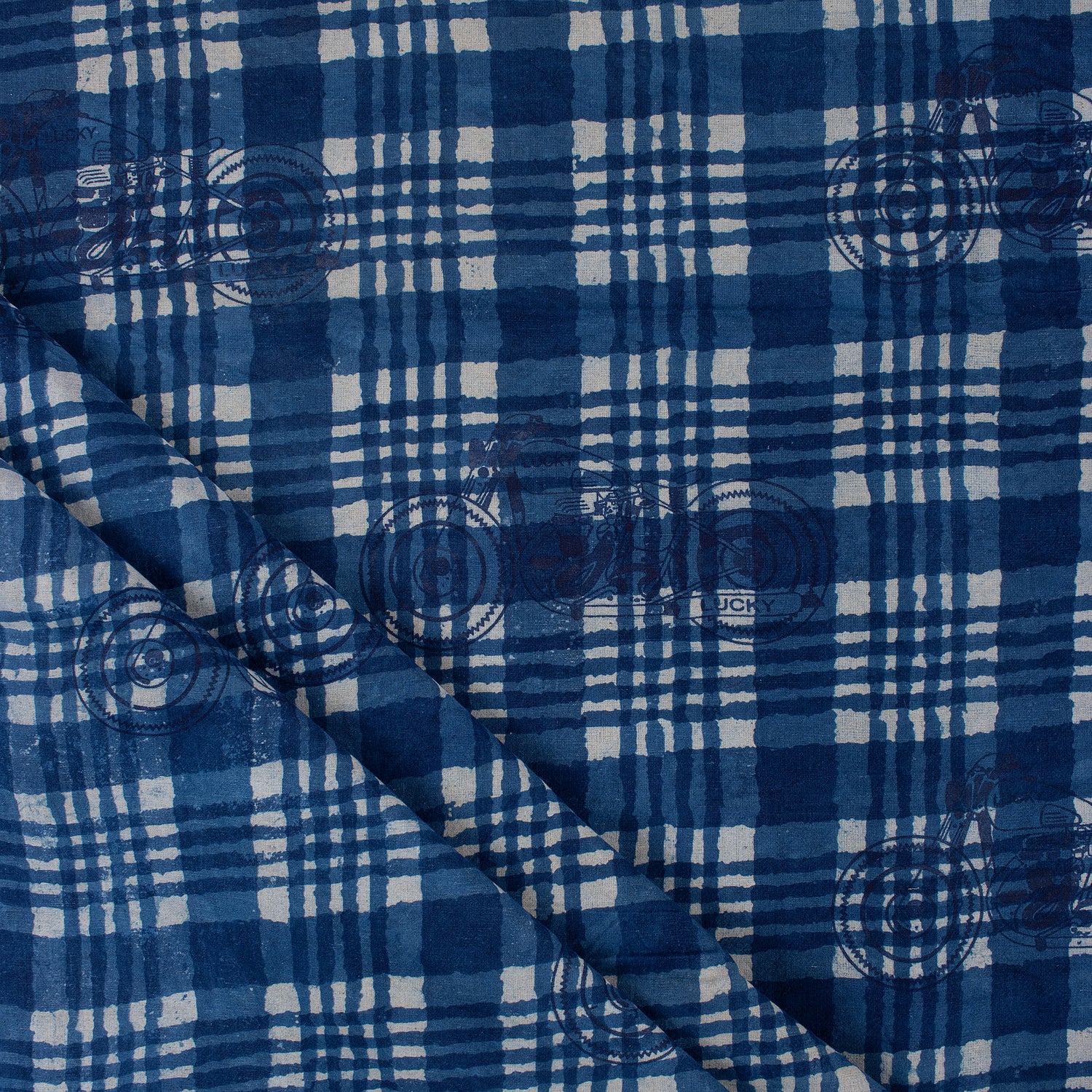 Indigo Cotton Yard Fabric