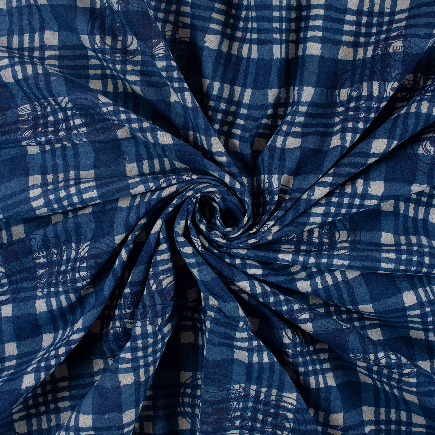 Indigo Cotton Yard Fabric