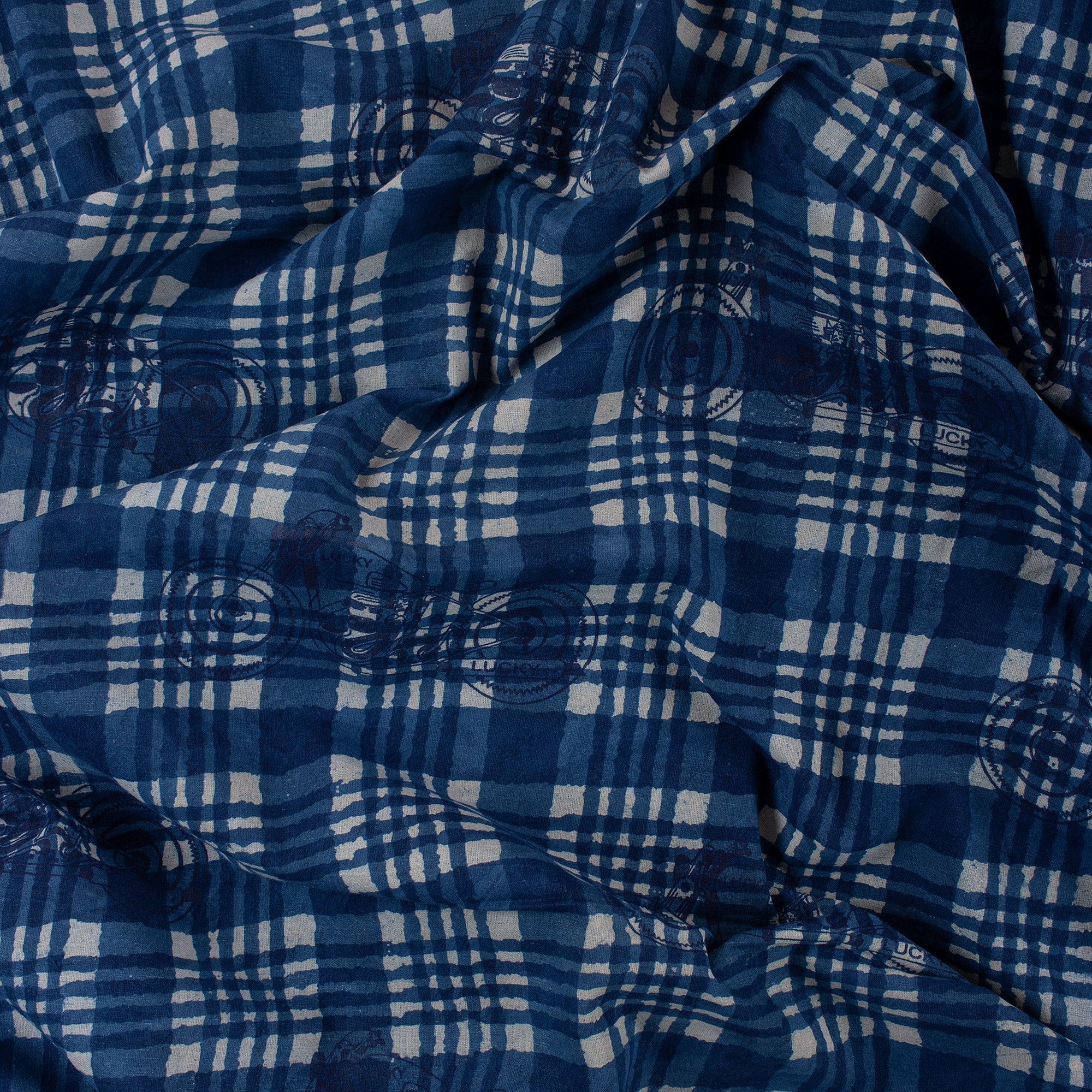 Indigo Cotton Yard Fabric