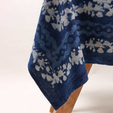  Indigo Dabu Hand Block Print Cotton Dining Tablecloth
