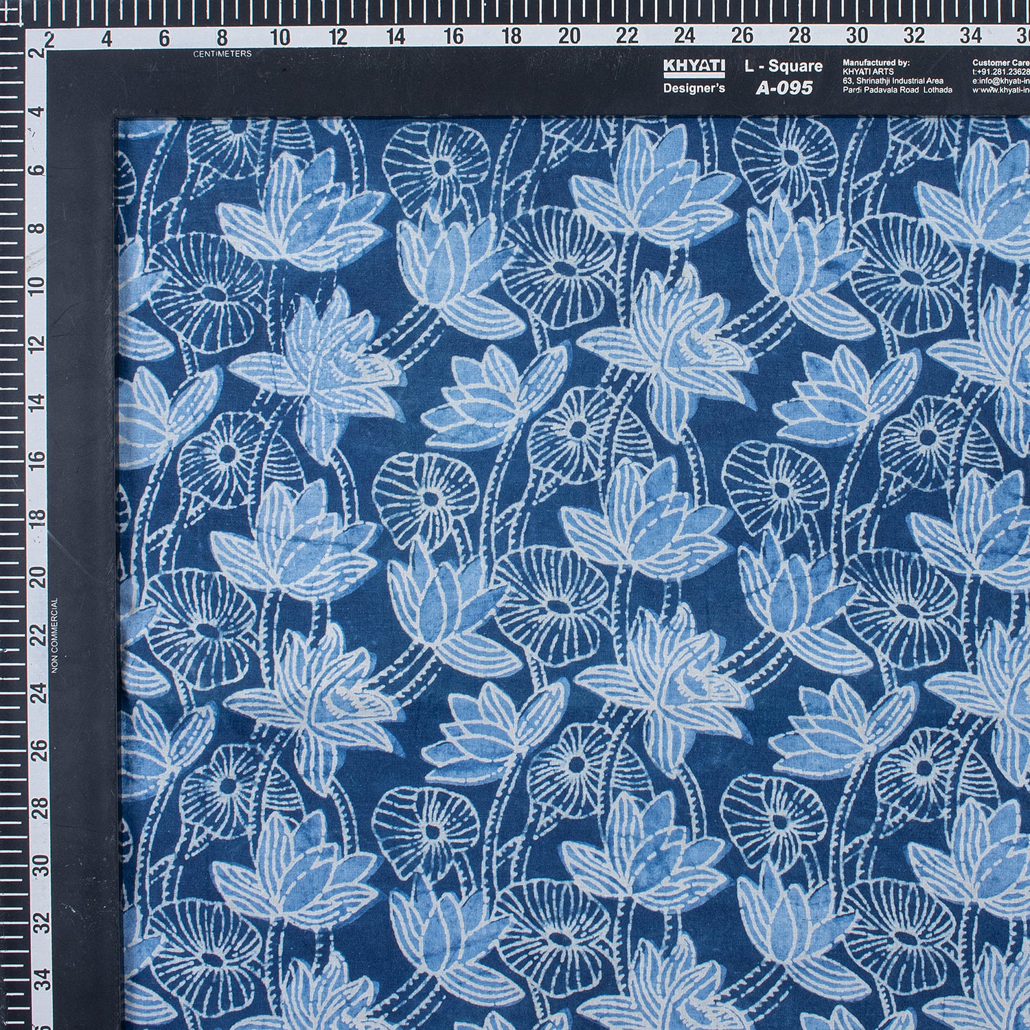 Indigo Floral Cotton Fabric