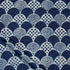 Indigo Geometric Hand Block Printed Cotton Fabric in India