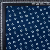 Indigo Geometrical Print Cotton Fabric By The Yard