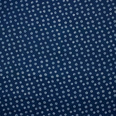 Indigo Geometrical Print Cotton Fabric By The Yard
