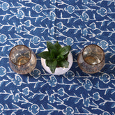 Indigo Hand Block Print Natural Dyed Tablecloths
