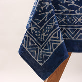 Indigo Hand Block Print Natural Dyed Tablecloths