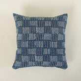 Indigo Hand Block Printed Canvas Cushion Cover