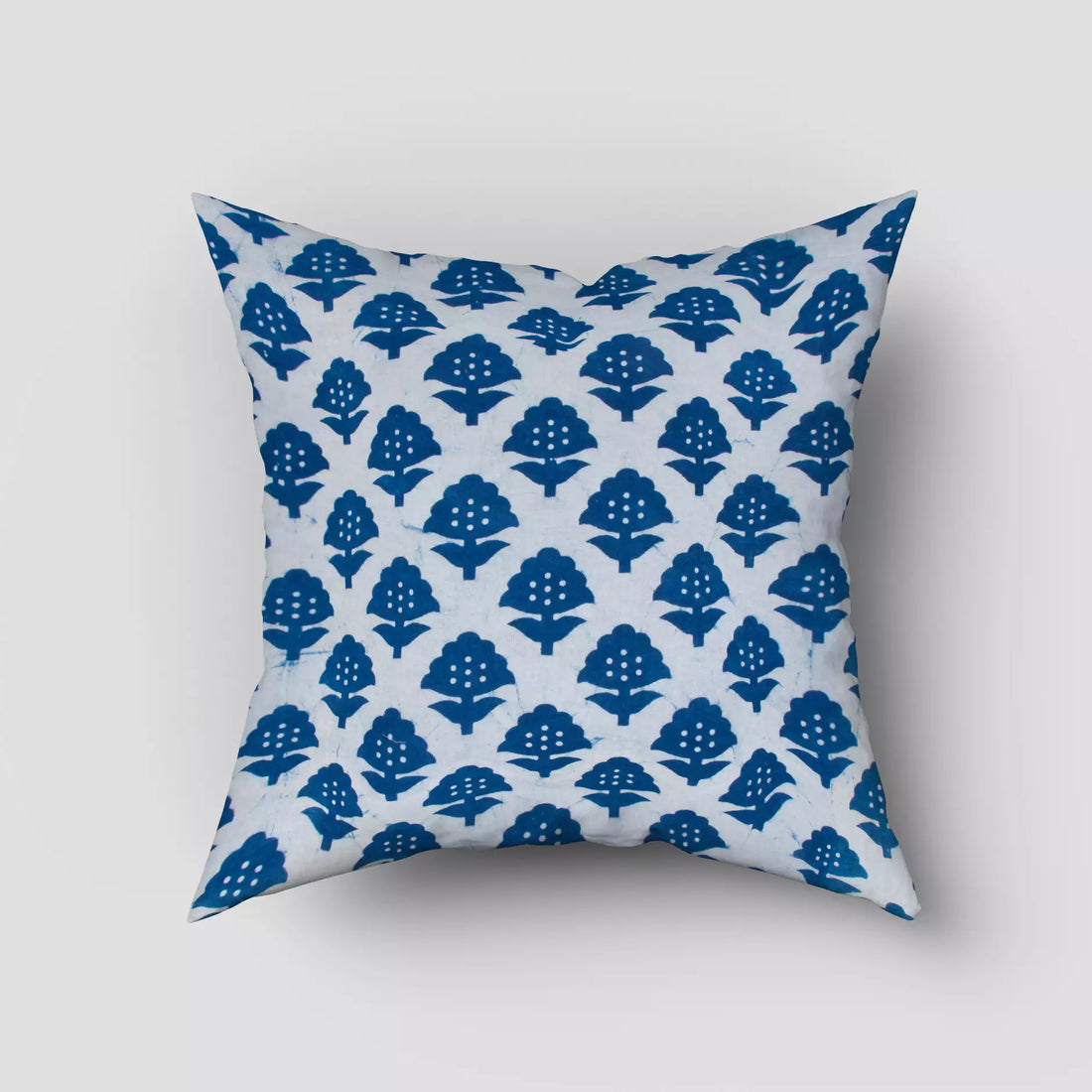 Indigo Hand Block Printed Cotton Cushion Cover
