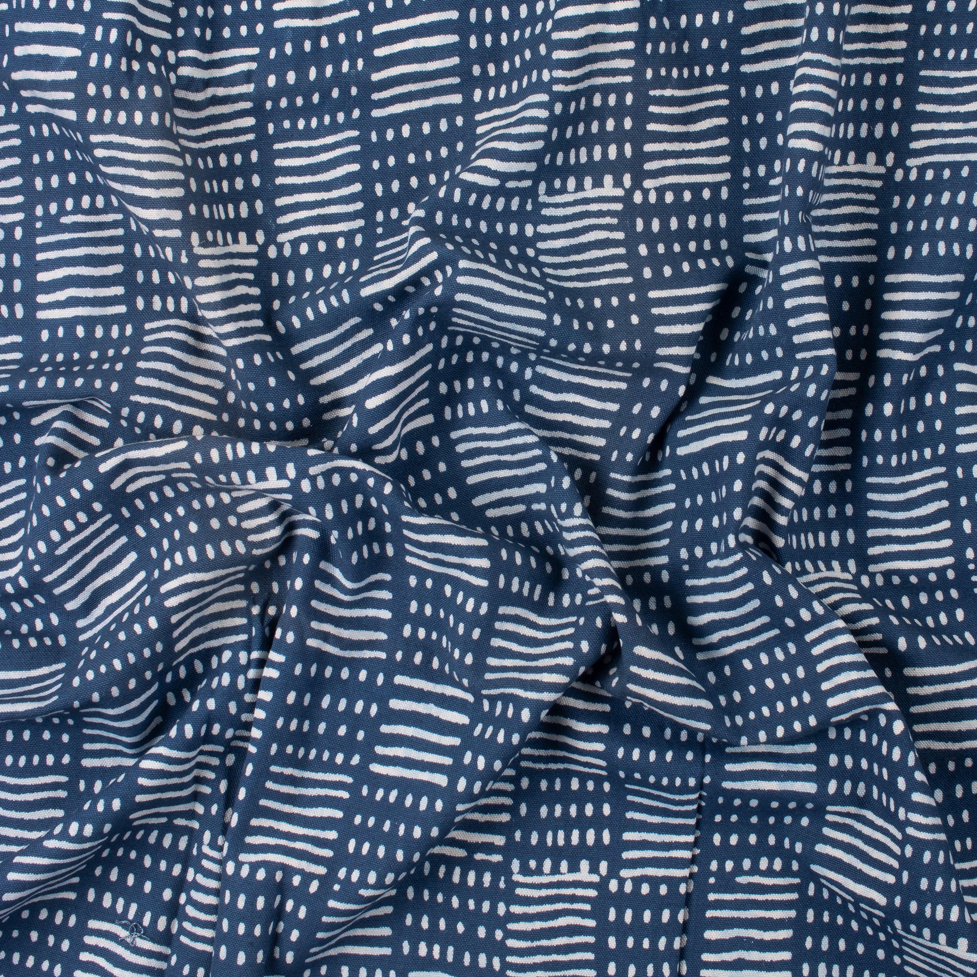 Indigo Organic Cotton Blue Canvas Material Fabric