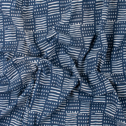 Indigo Organic Cotton Blue Canvas Material Fabric