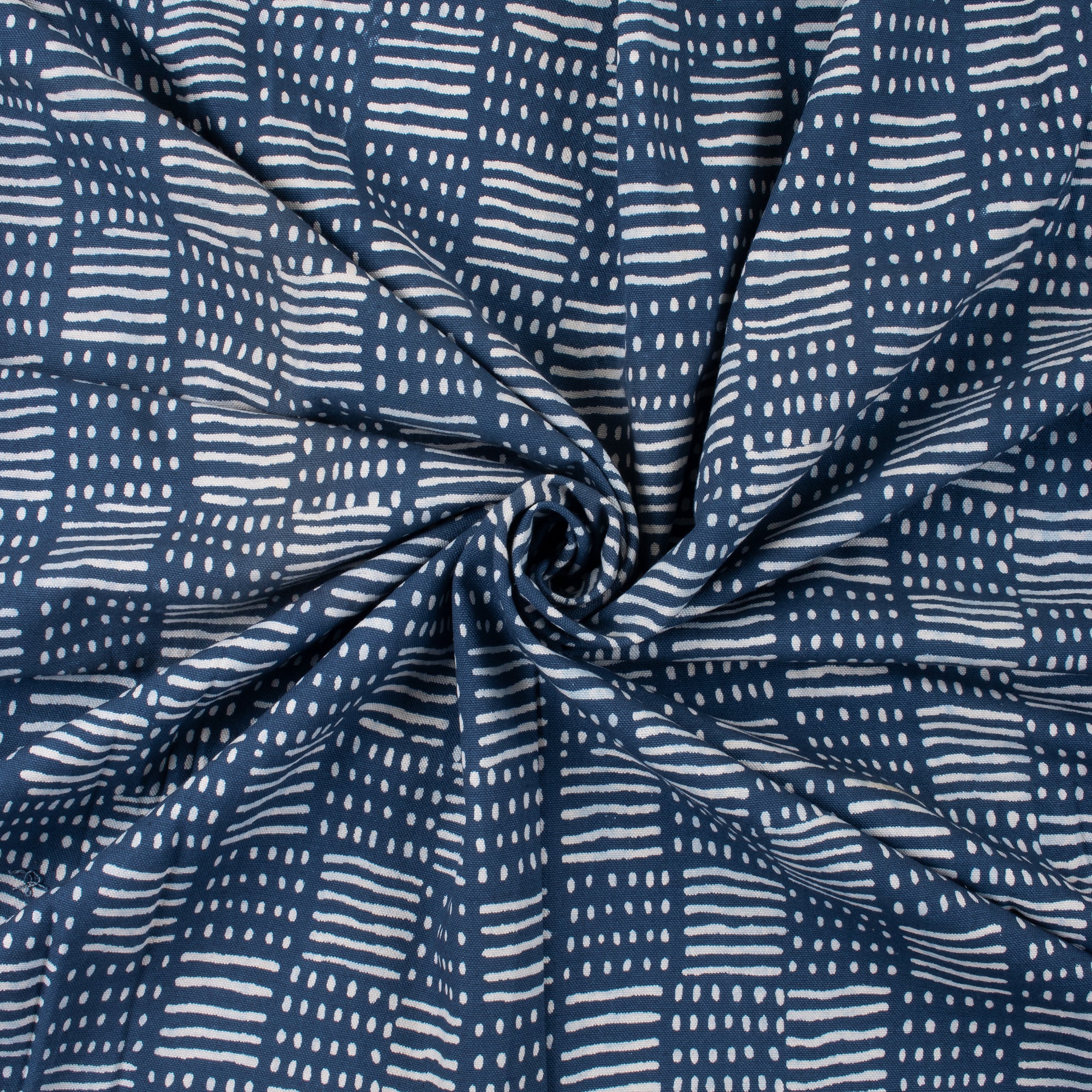 Indigo Organic Cotton Blue Canvas Material Fabric