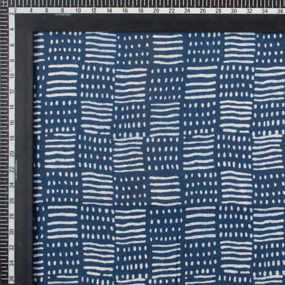 Indigo Organic Cotton Blue Canvas Material Fabric