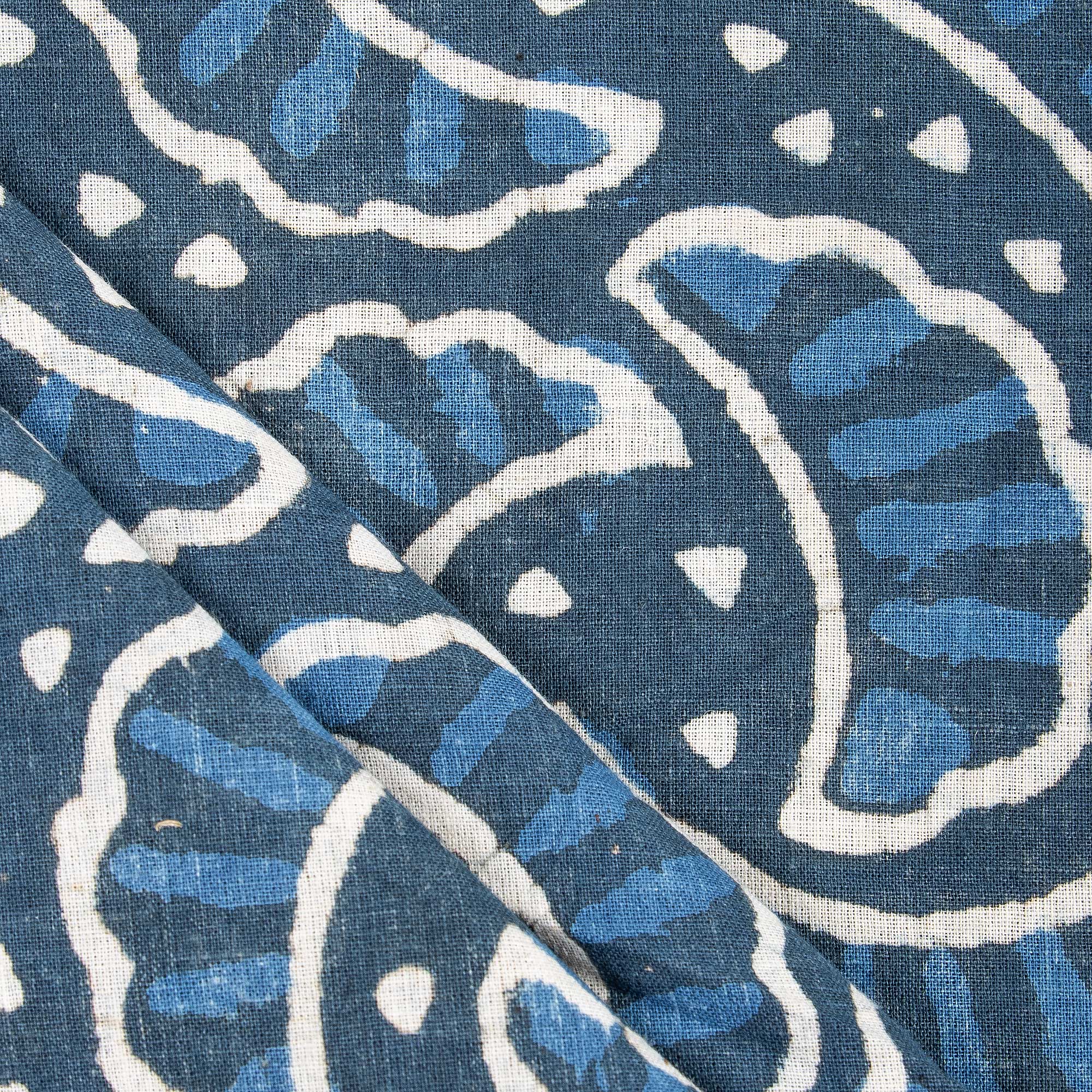 Indigo Organic Natural Cotton Fabric