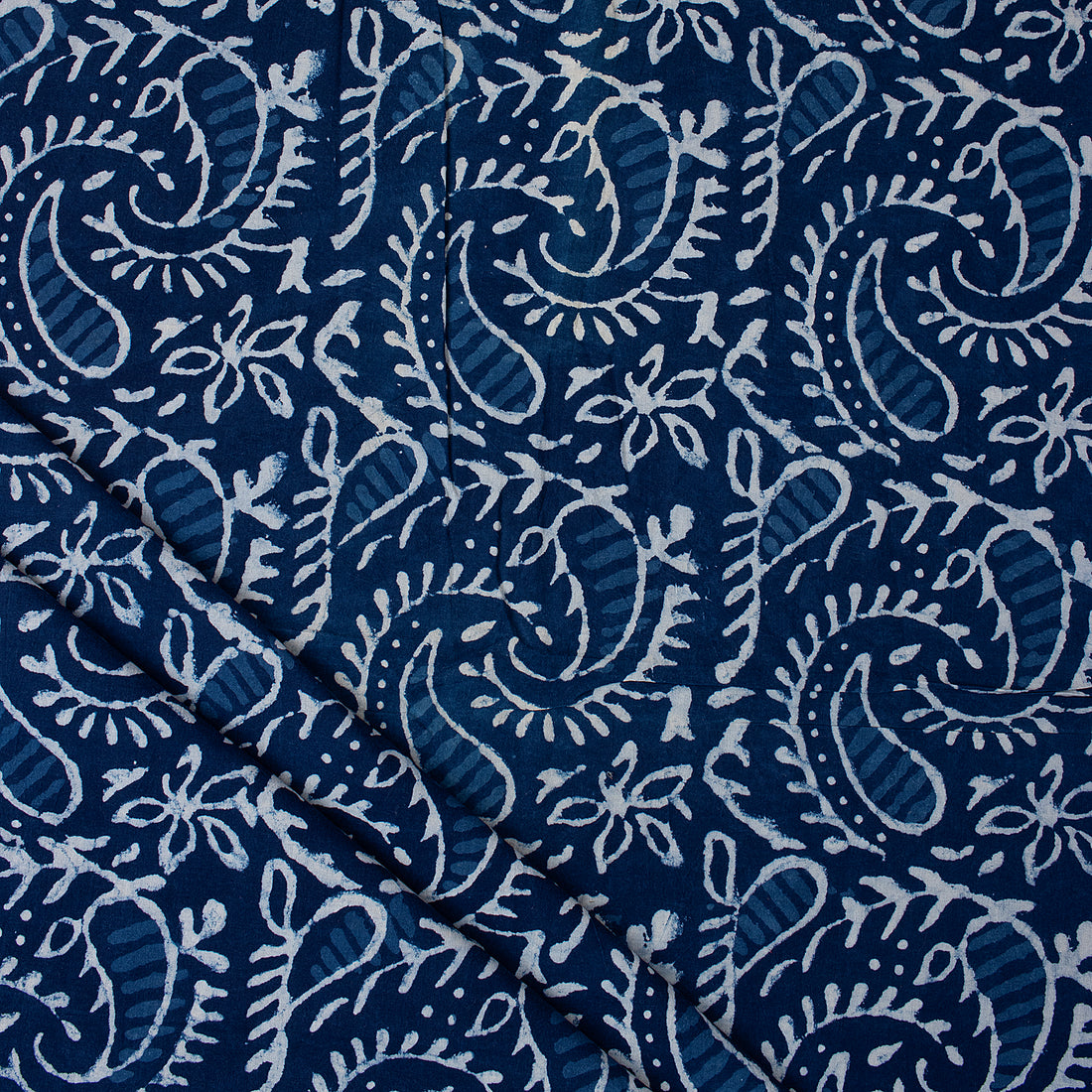 Indigo Paisley Print 100% Fabric Cotton