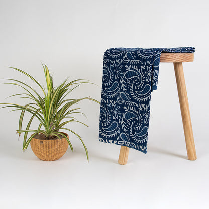 Indigo Paisley Print 100% Fabric Cotton