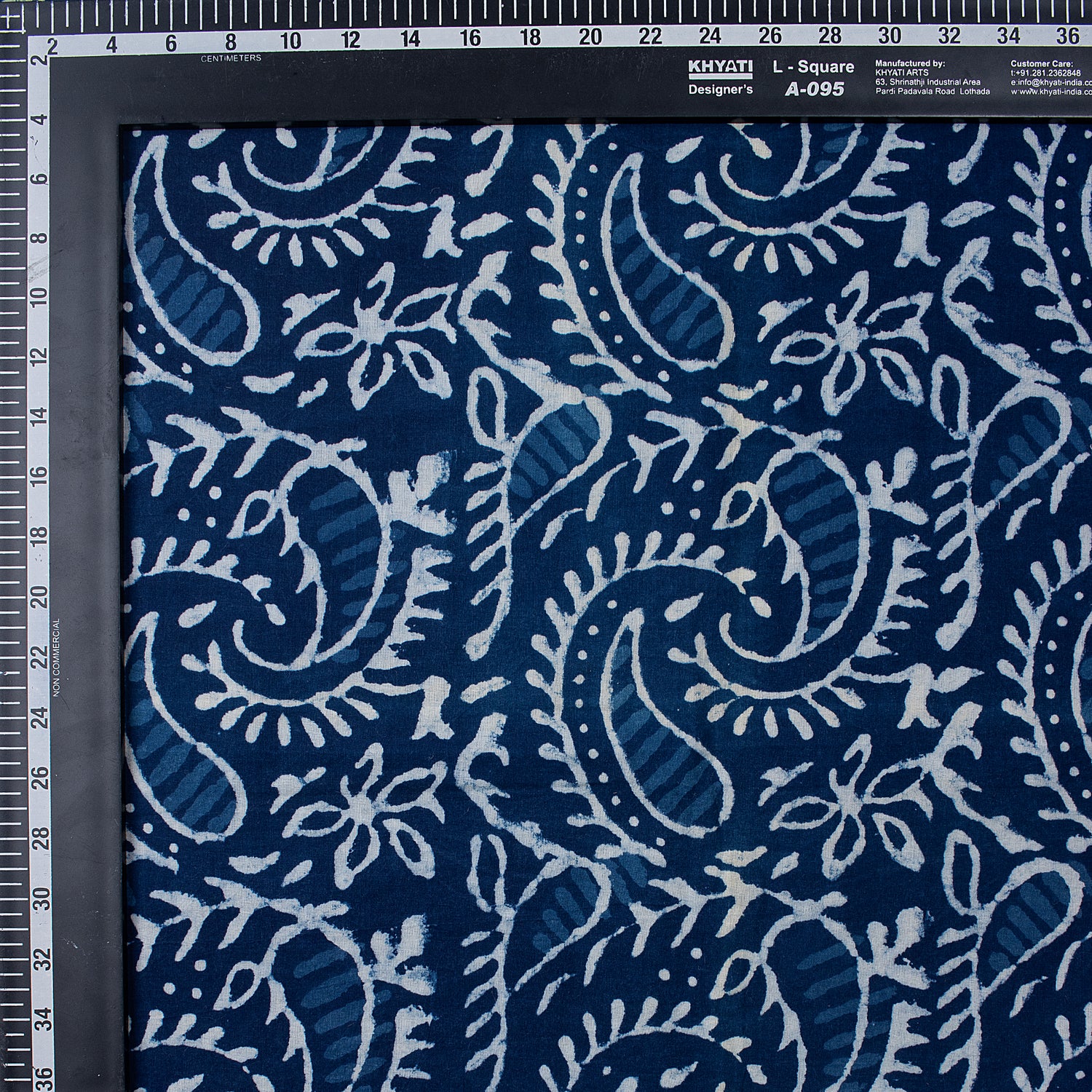 Indigo Paisley Print 100% Fabric Cotton