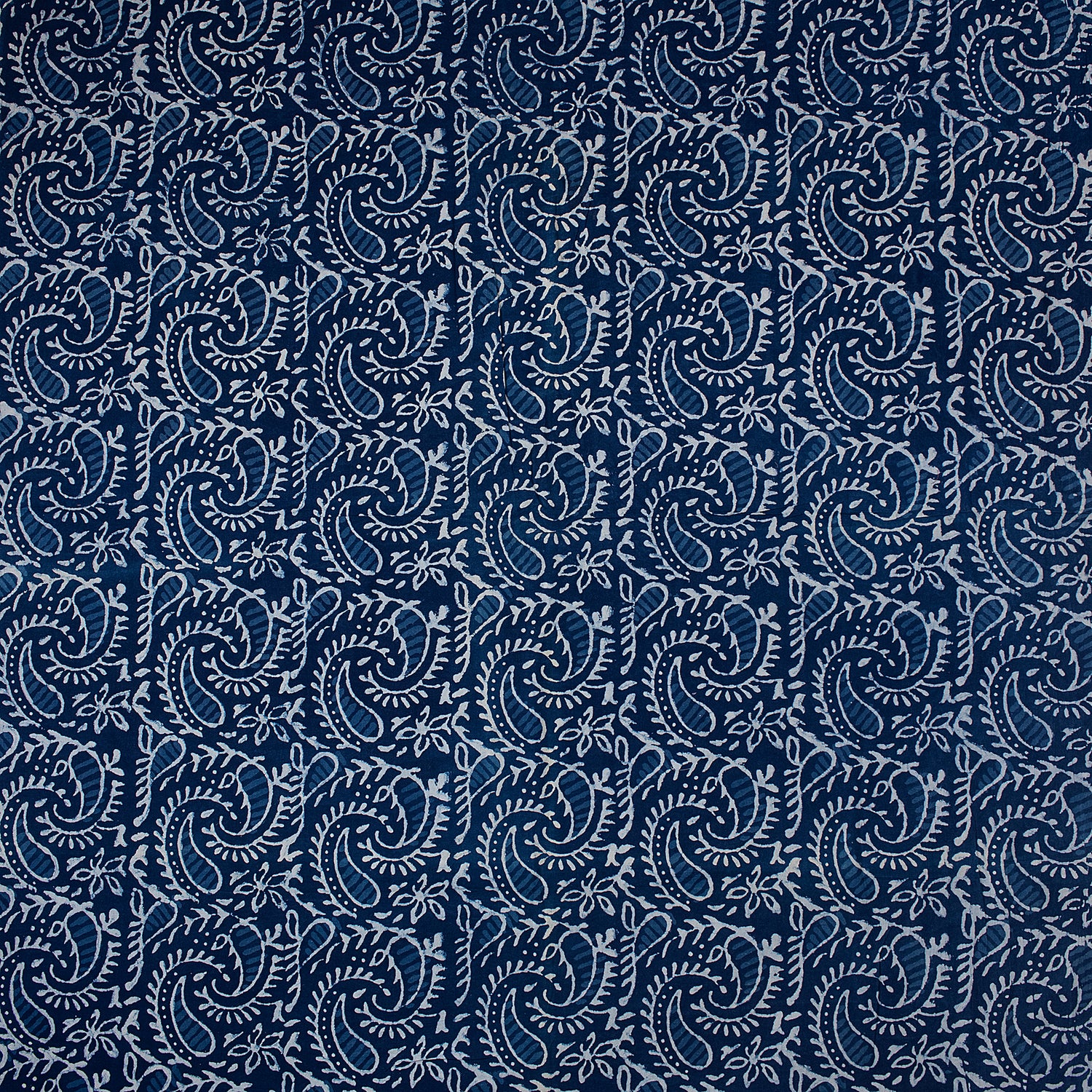 Indigo Paisley Print 100% Fabric Cotton