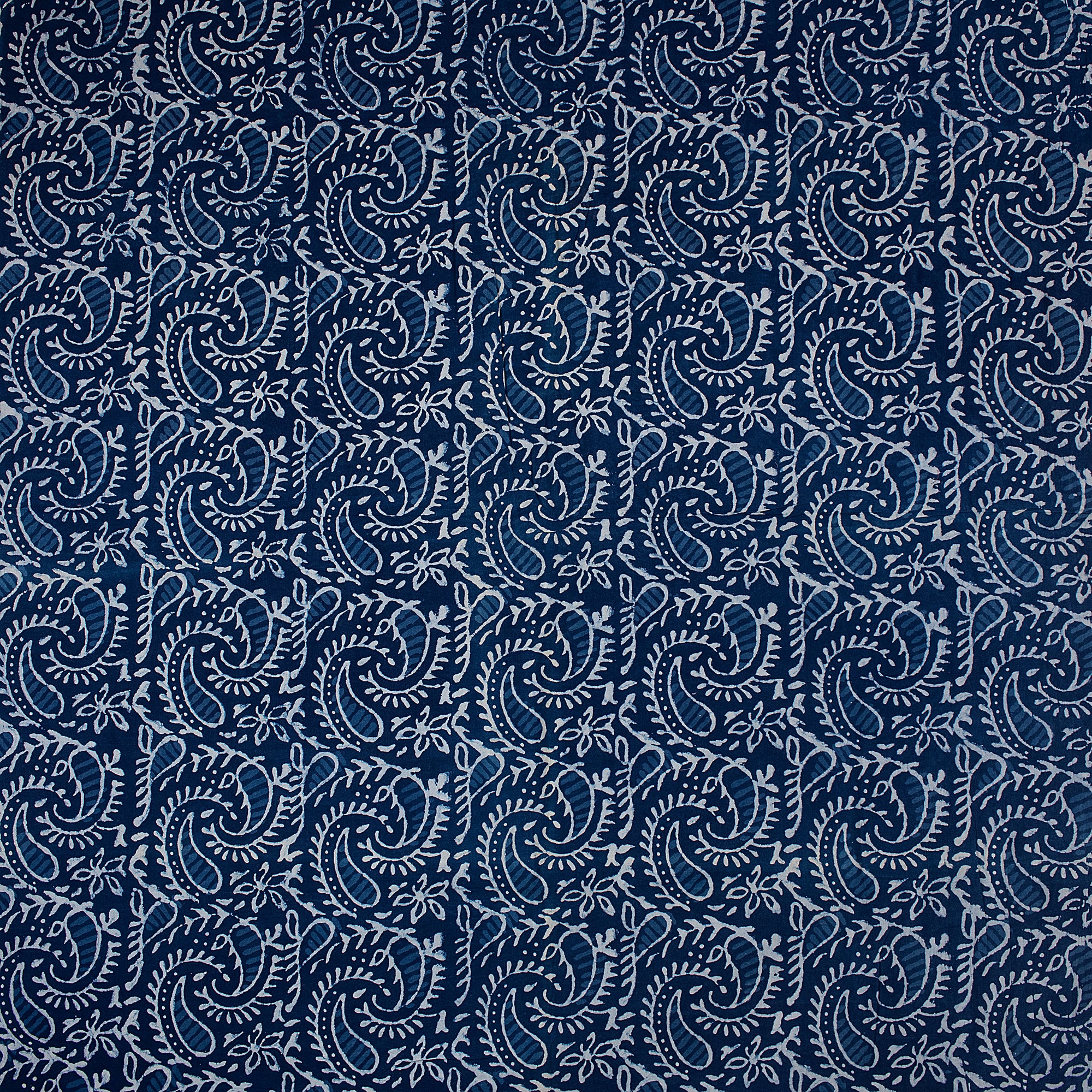 Indigo Paisley Print 100% Fabric Cotton