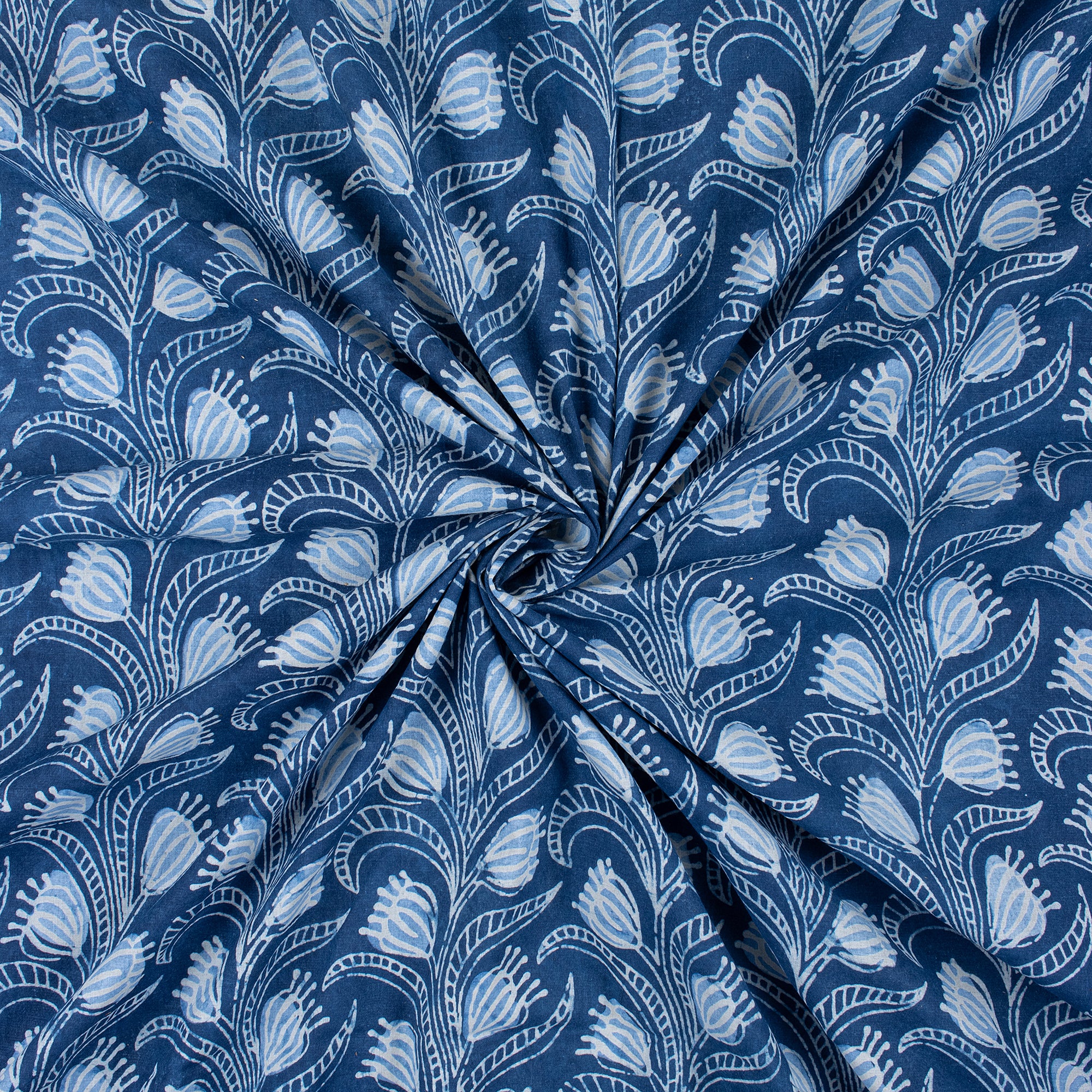 Indigo Print 100% Pure Cotton Fabric