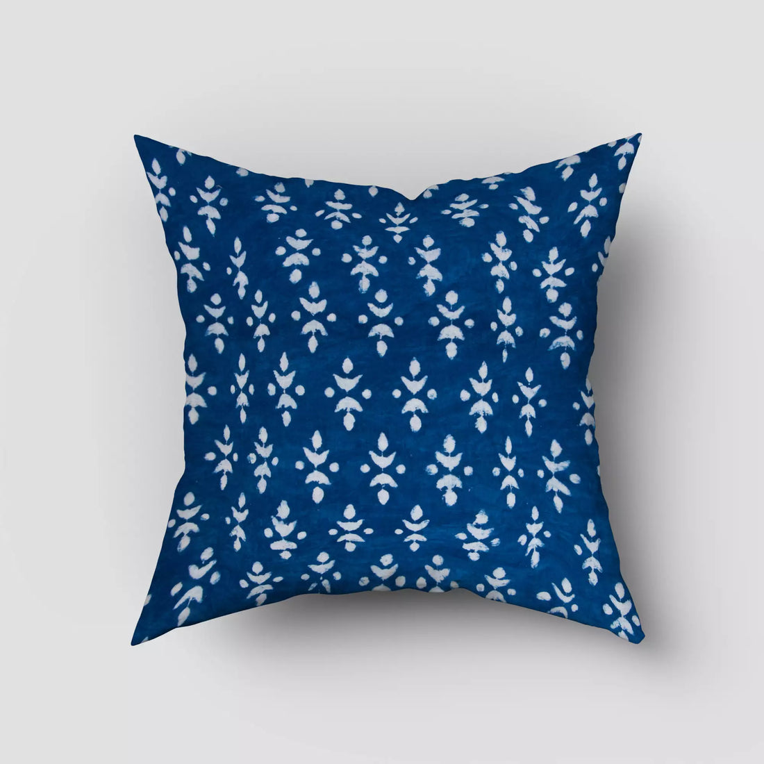 Indigo Pure Cotton Hand Block Printed Cushion Cover