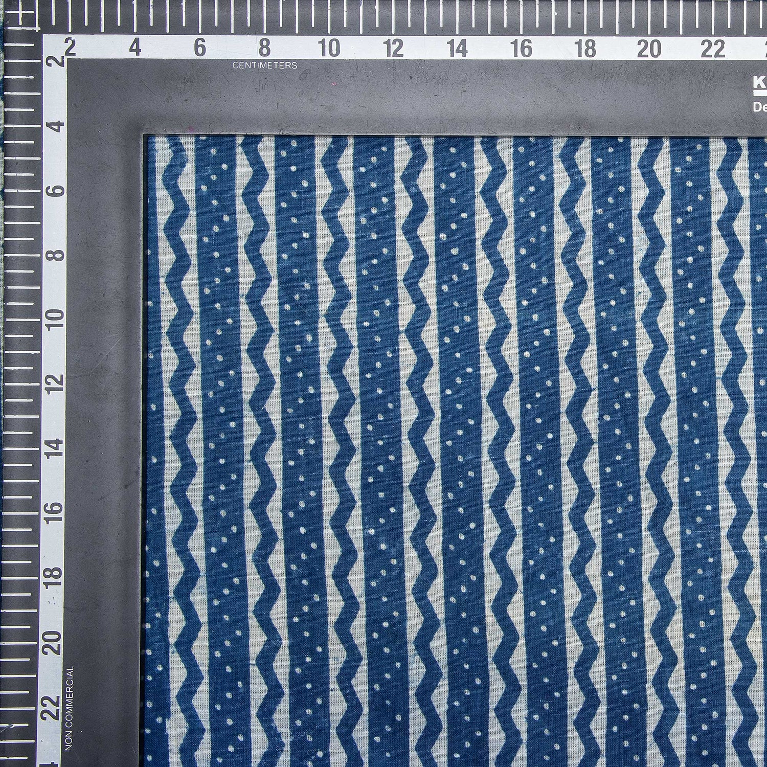 Indigo Striped Cotton Fabric By Yard