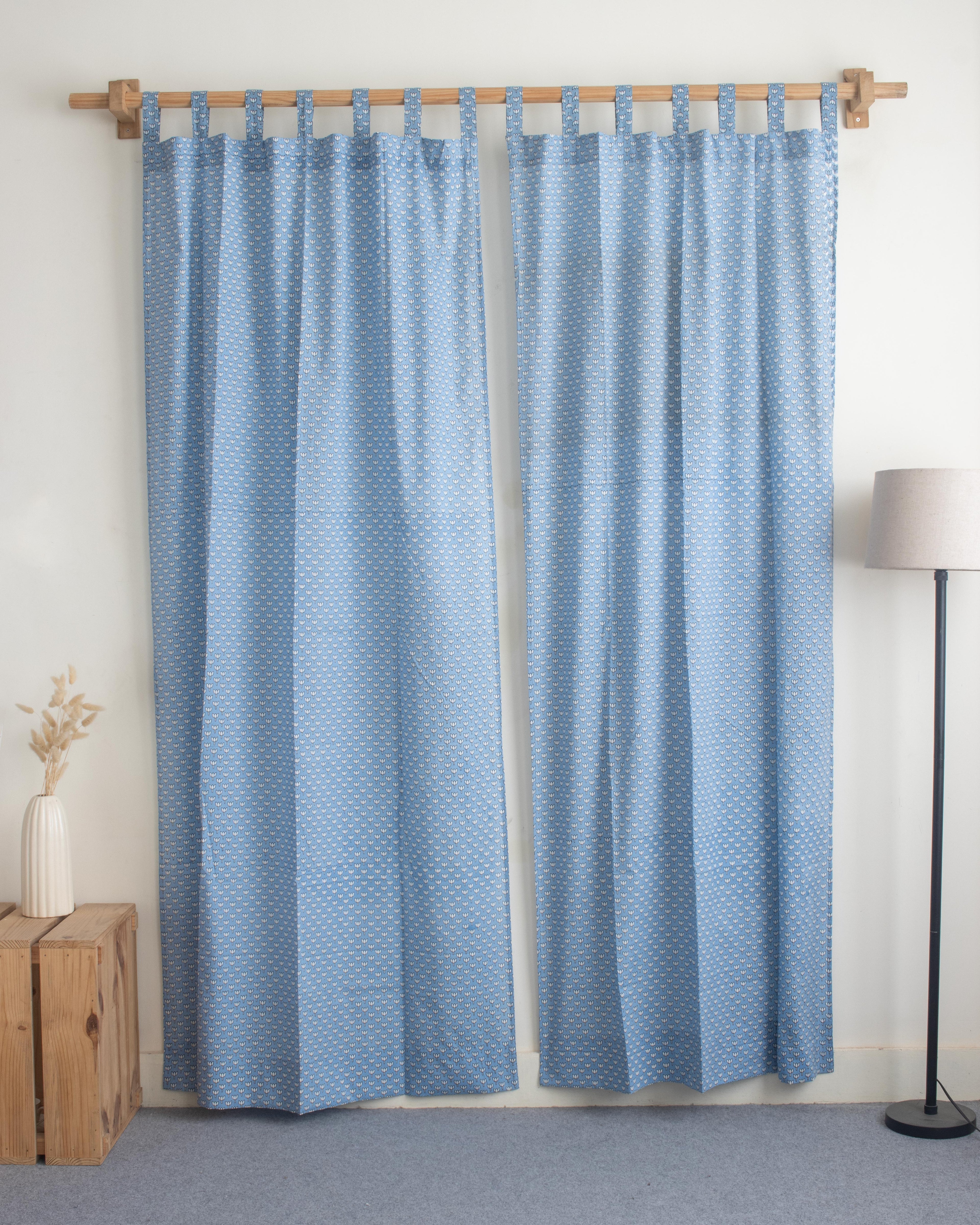 Jaipur Block Printed Cotton Cafe Drapes Curtains