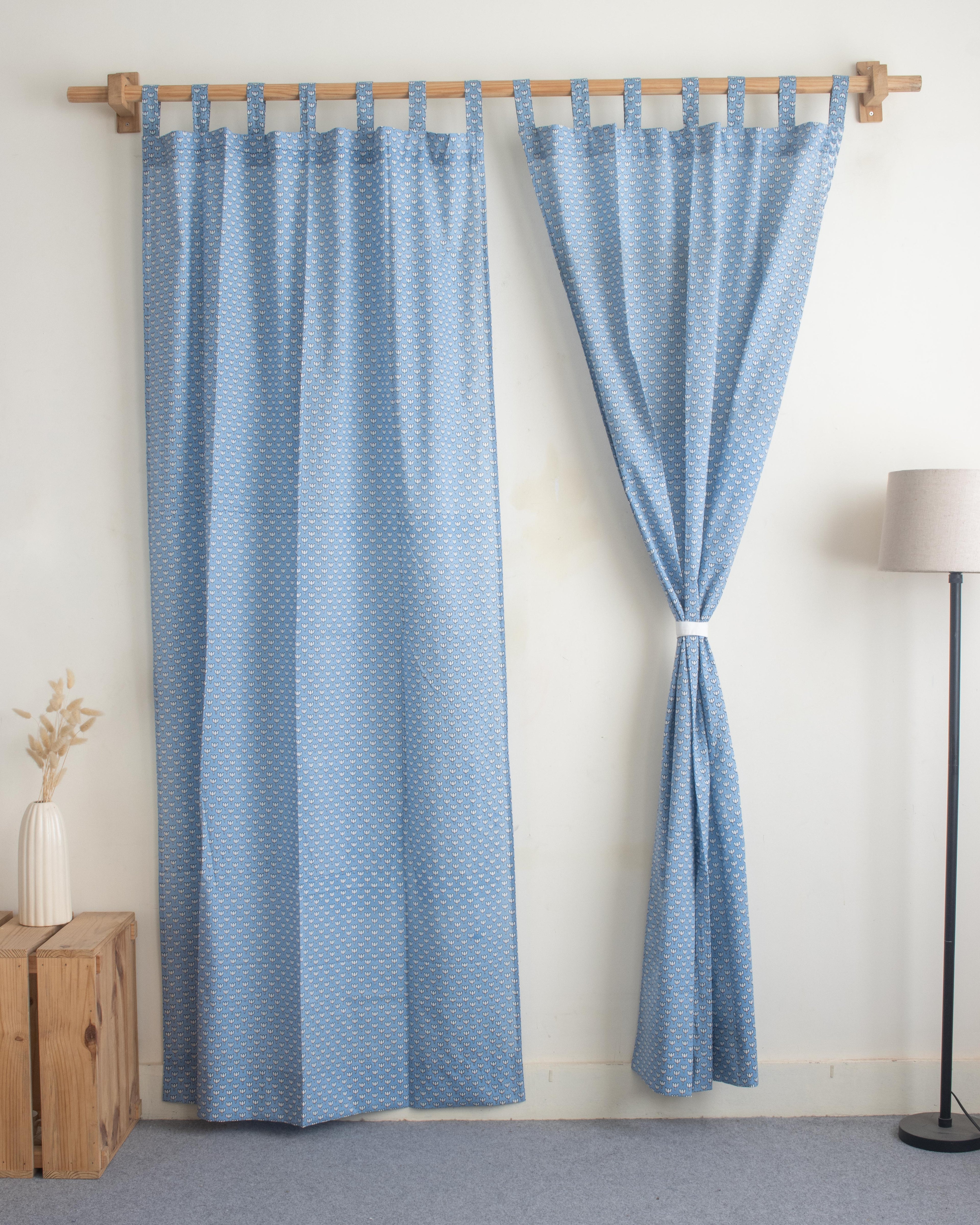 Jaipur Block Printed Cotton Cafe Drapes Curtains