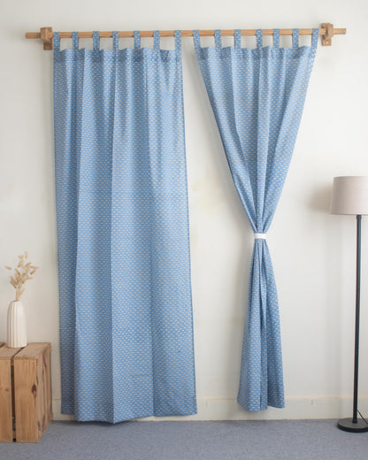 Jaipur Block Printed Cotton Cafe Drapes Curtains