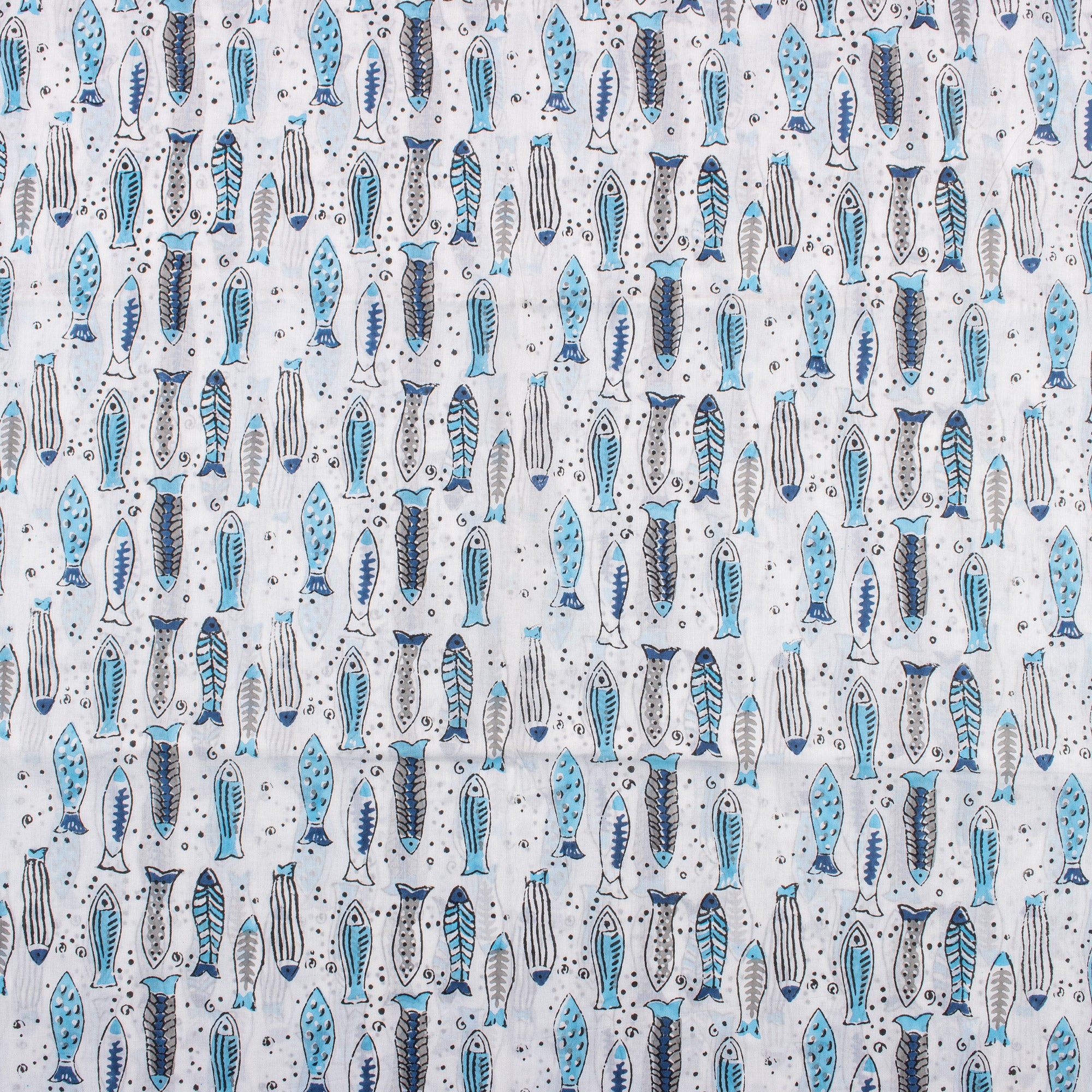 Jaipur Prints Fish Design Soft Cotton Fabric