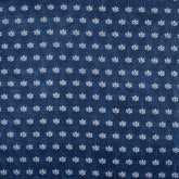 Jaipuri Hand Block Indigo Booti Floral Cotton Fabric by The Yard