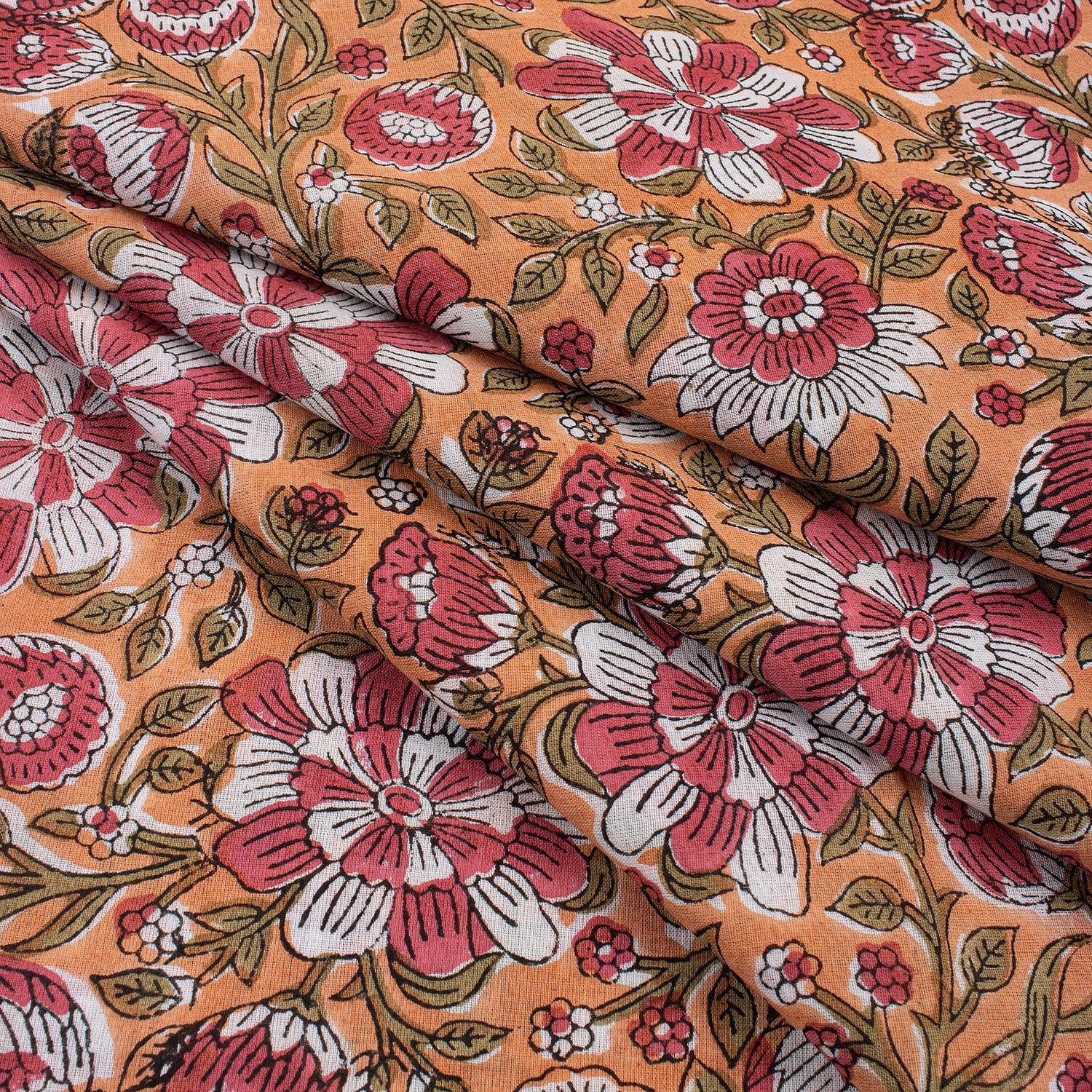 Jaipuri Hand Block Print Fabric Cloth Material