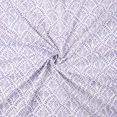 Jaipuri Hand Block Purple Printed Cotton Fabric