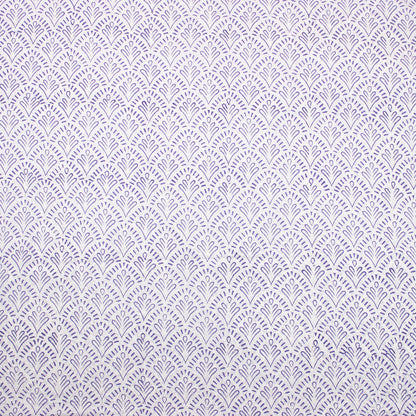 Jaipuri Hand Block Purple Printed Cotton Fabric