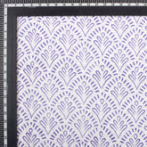 Jaipuri Hand Block Purple Printed Cotton Fabric