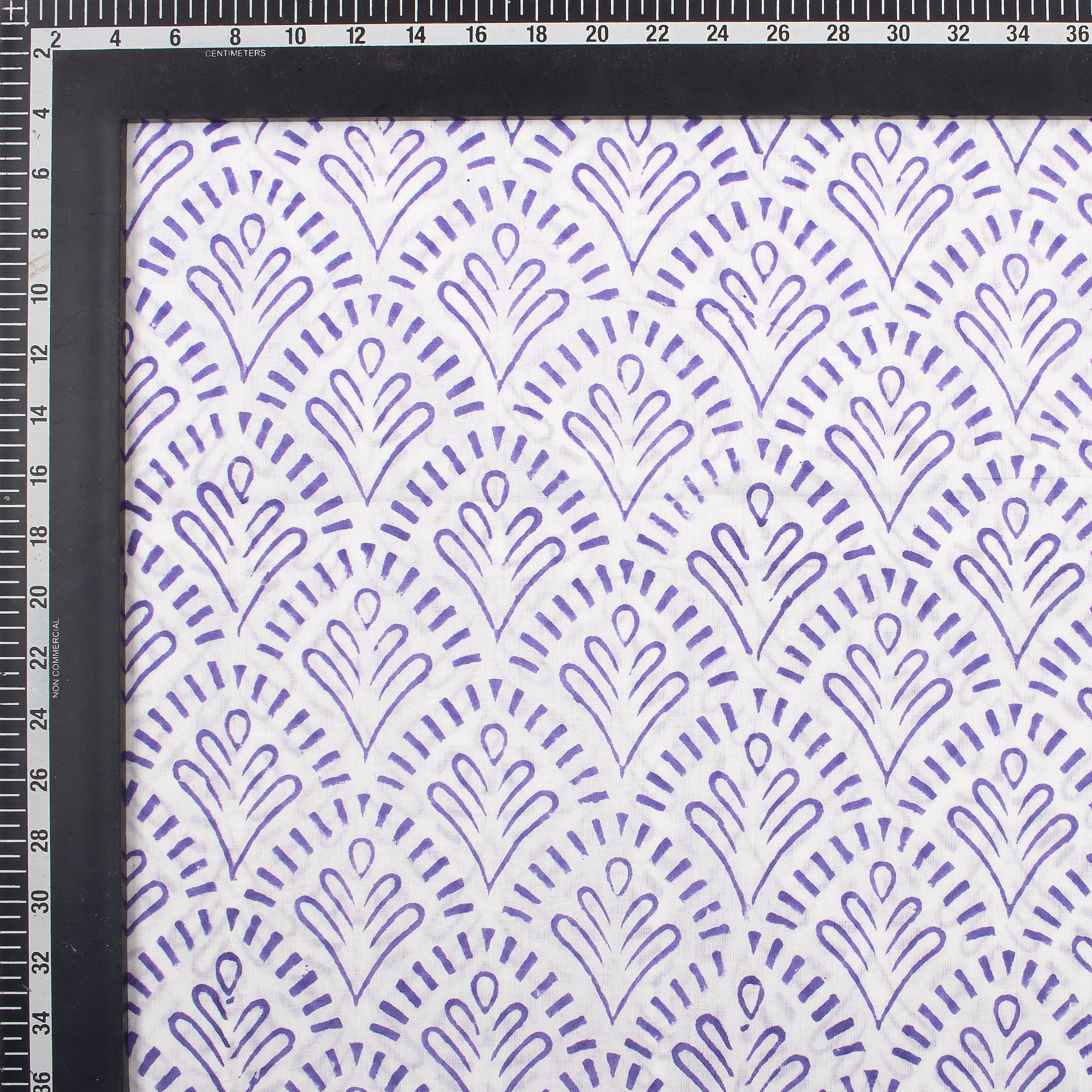 Jaipuri Hand Block Purple Printed Cotton Fabric