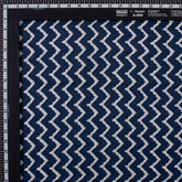 Jaipuri Indigo Blue Wave Print Cotton Fabric