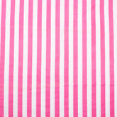 Jaipuri Pink Striped Cotton Hand Block Print Fabric