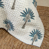 Kantha Hand Block Print Cotton Quilt Blanket Queen and King Sized