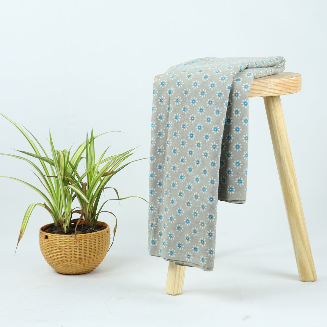Kashish Floral Hand Block Printed Cotton Fabric
