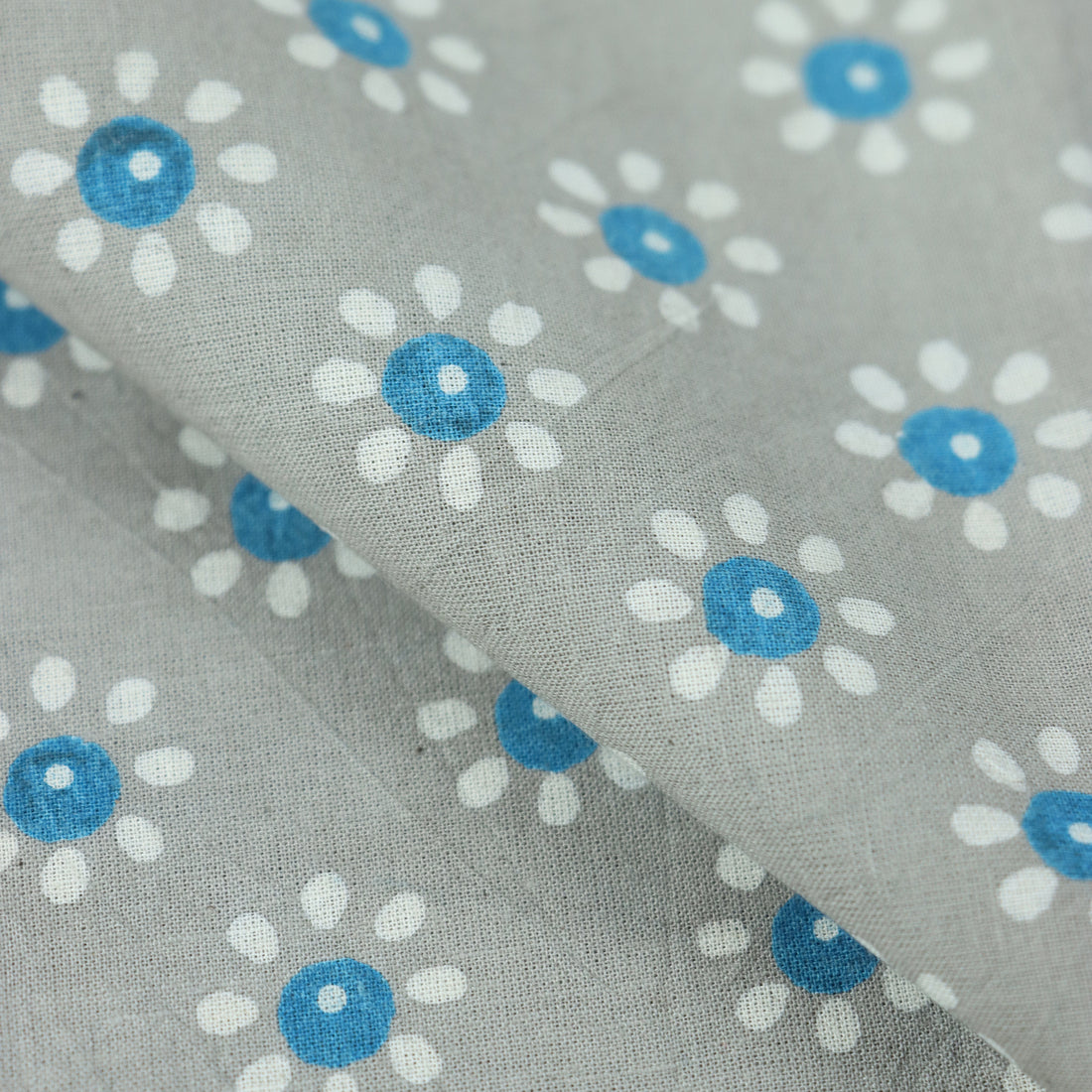 Kashish Floral Hand Block Printed Cotton Fabric