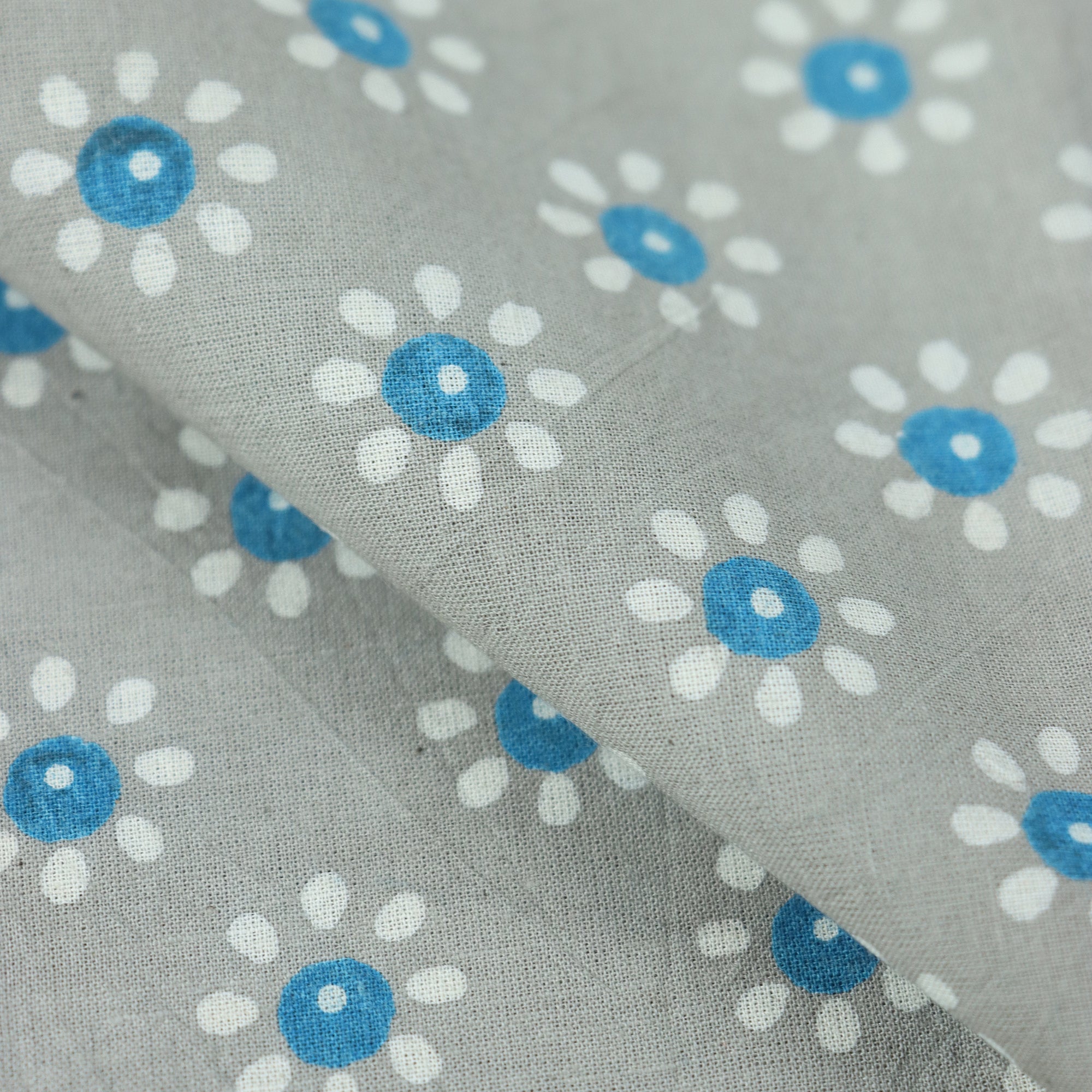 Kashish Floral Hand Block Printed Cotton Fabric
