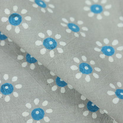 Kashish Floral Hand Block Printed Cotton Fabric