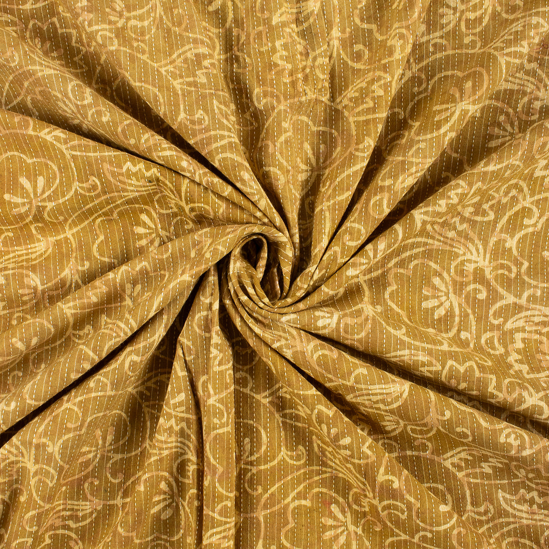 Latest Dabu Floral Hand Printed Kantha Fabric