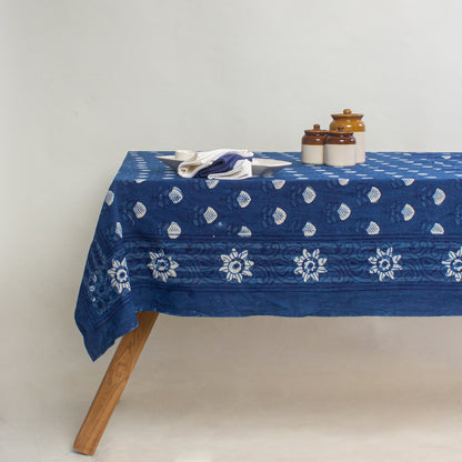 Leaf Hand Block Printed Dining Table Cloth