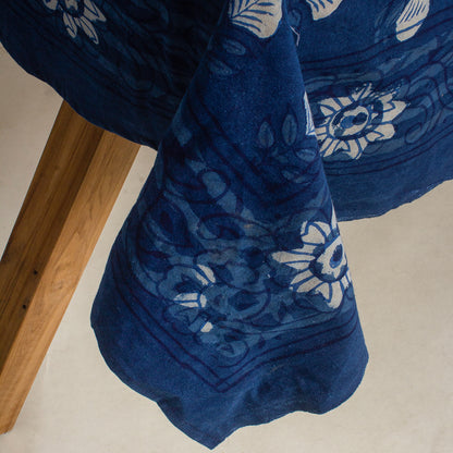 Leaf Hand Block Printed Dining Table Cloth