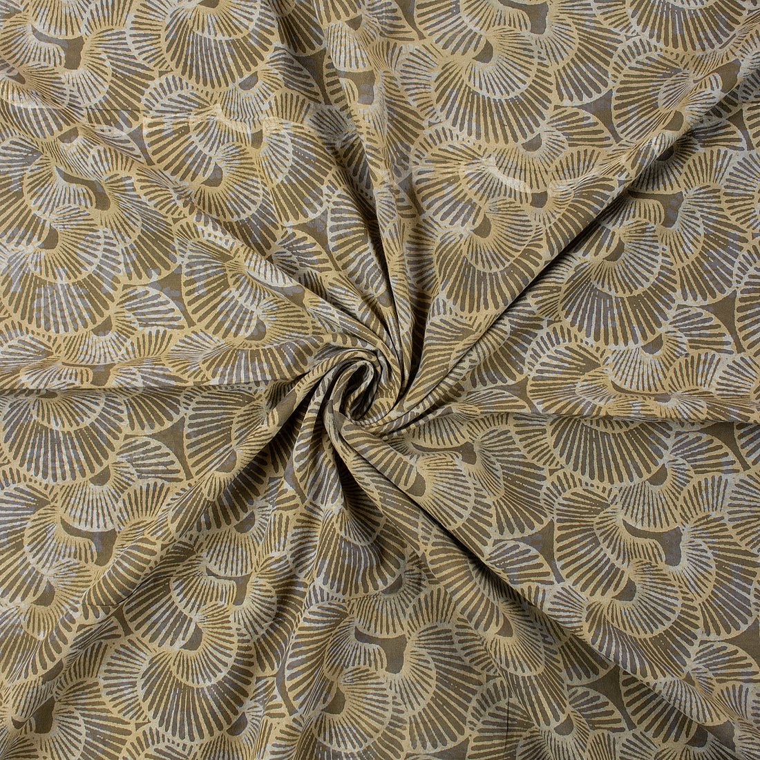 Ligh Weighted Cotton Hand Block Print Dabu Fabric