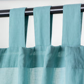 Light Blue Handmade Cotton Cafe Curtains