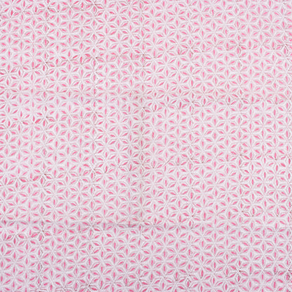 Light Pink Hand Block Print Fabric Online